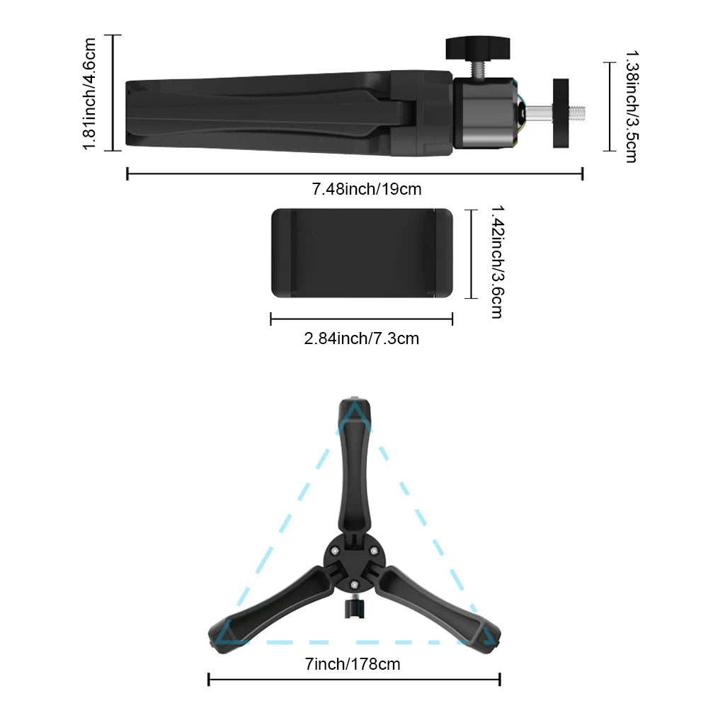 Desktop Projector Stand，Desktop Lazy Mobile Phone Holder Tripod Live Support Rack Folding Projector Creative Bedside Stand