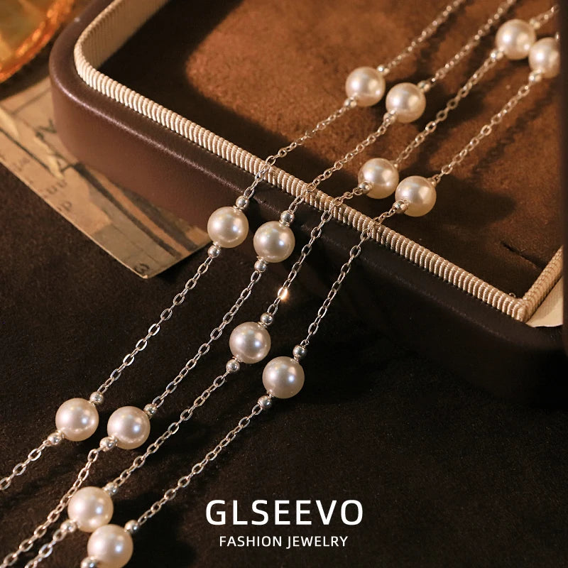 PearlSterling Silver Necklace Necklace