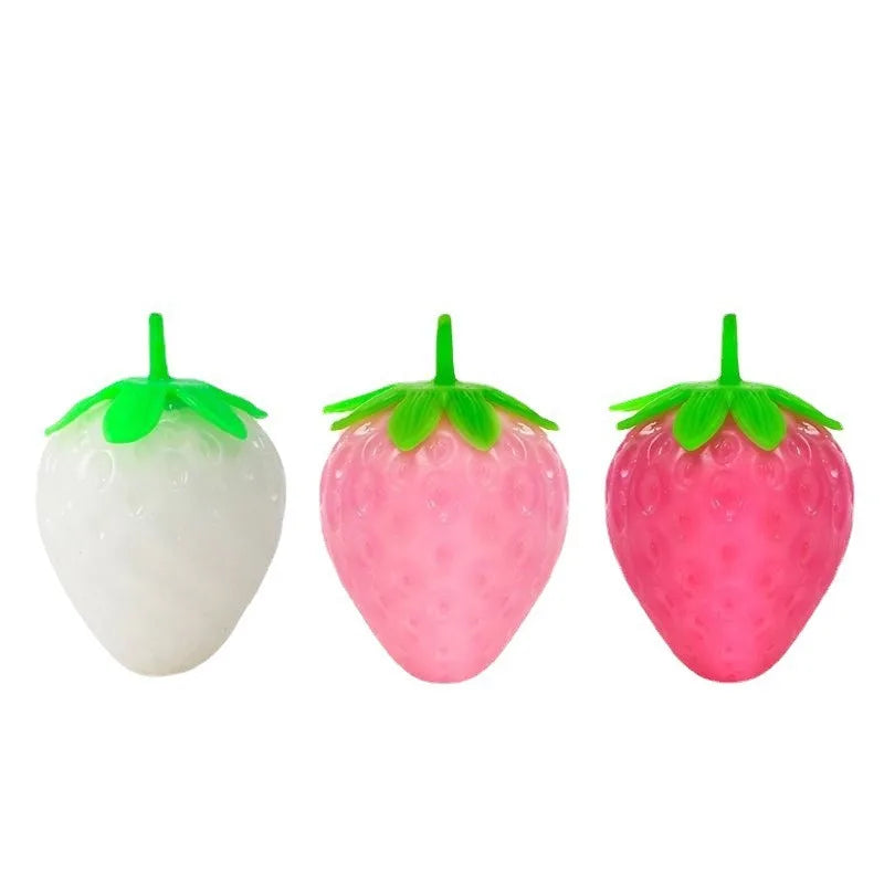 Color Changing Squishy Strawberry  Stress Relief Fidget Toy for Kids    Sensory Play