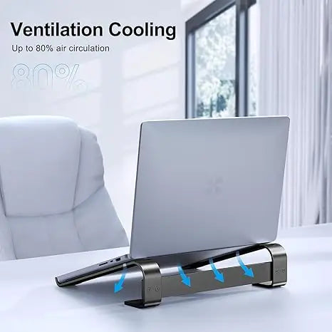 Laptop Stand Ergonomic Cooling Bracket Aluminum Alloy Desktop Holder for MacBook Lenovo HP Dell XPS 10-18inch Notebook Computer
