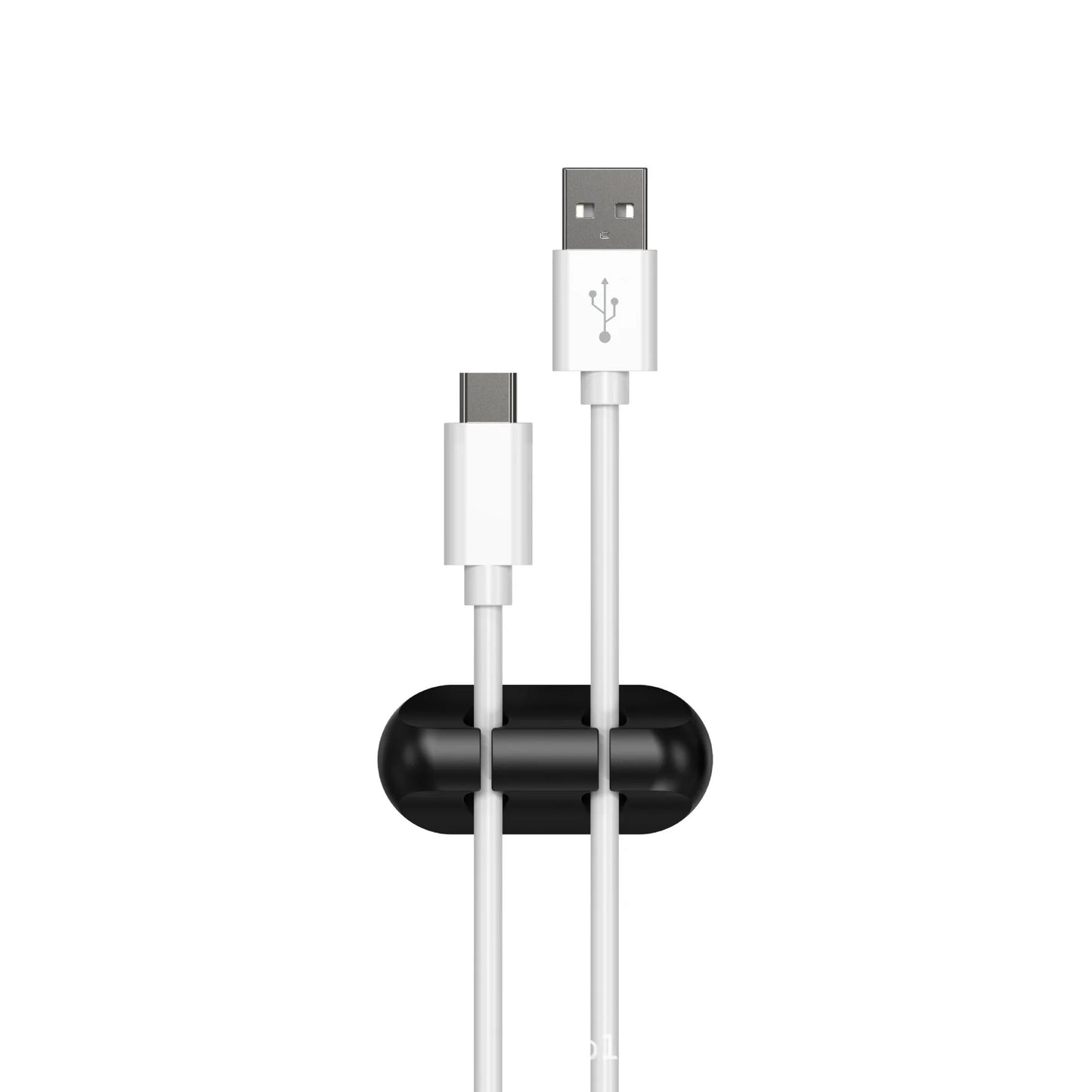 Cable fixing clips 3-Pack Cable management cable organiser clips Silicone self-adhesive Suitable for desktop USB charging cables