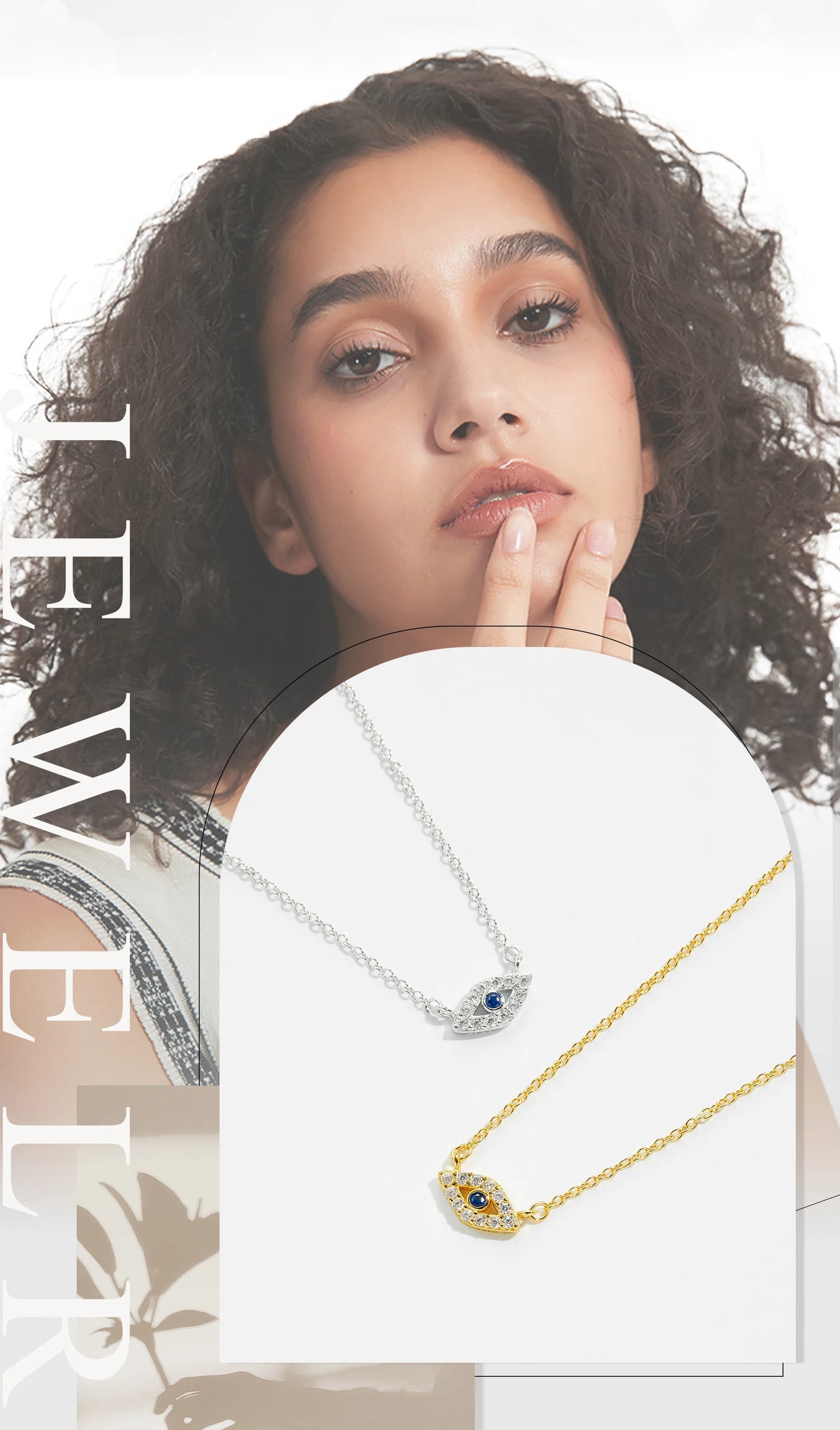 ANDYWEN Winter 925 Sterling Silver Gold Locky Eye Blue