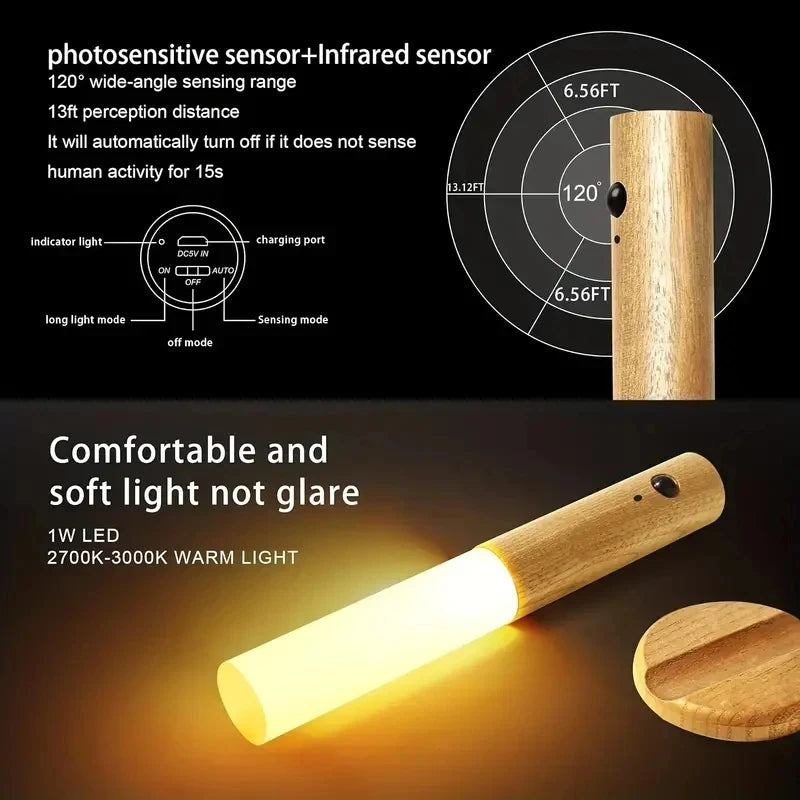 Human Body Induction Lamp USB Charging Smart Motion Sensor