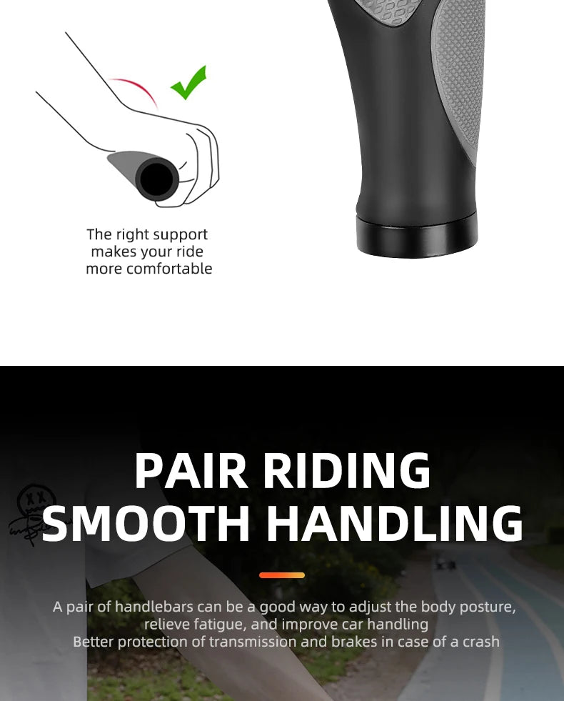 Shockproof Bike Handlebar Grips Anti-slip Mountain Bike Grips Comfortable Ergonomic Road Bicycle Handlebar Grip Bike Accessories