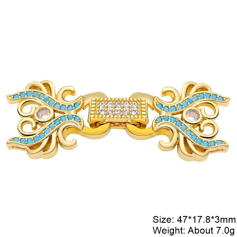 Juya 18K Real Gold Plated Lock Clasps Supplies