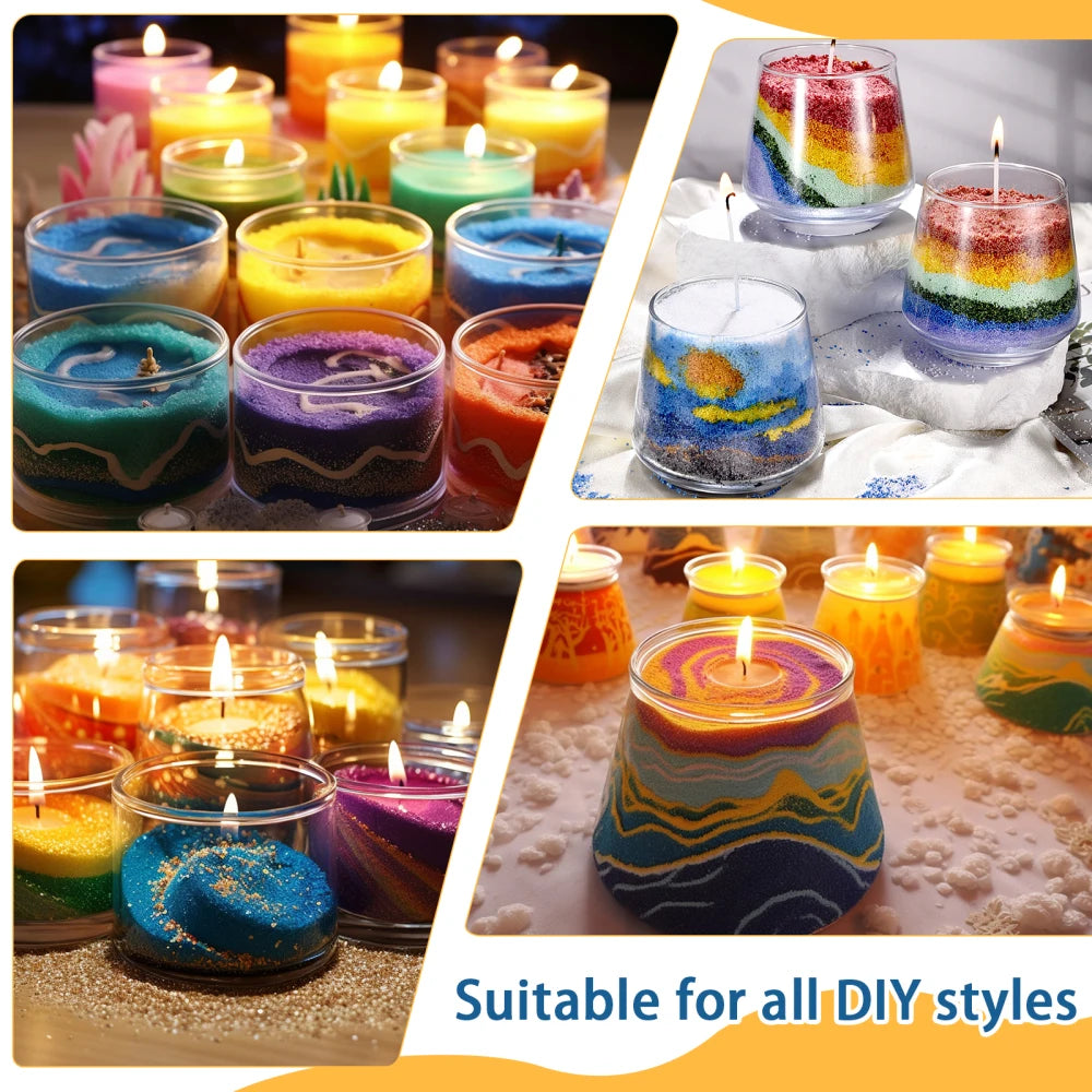 500/1000g Combustible Sand Wax Particles Natural Colorful Wax For DIY Candle Making DIY Decor Sand Painting Candle Dye Supplies