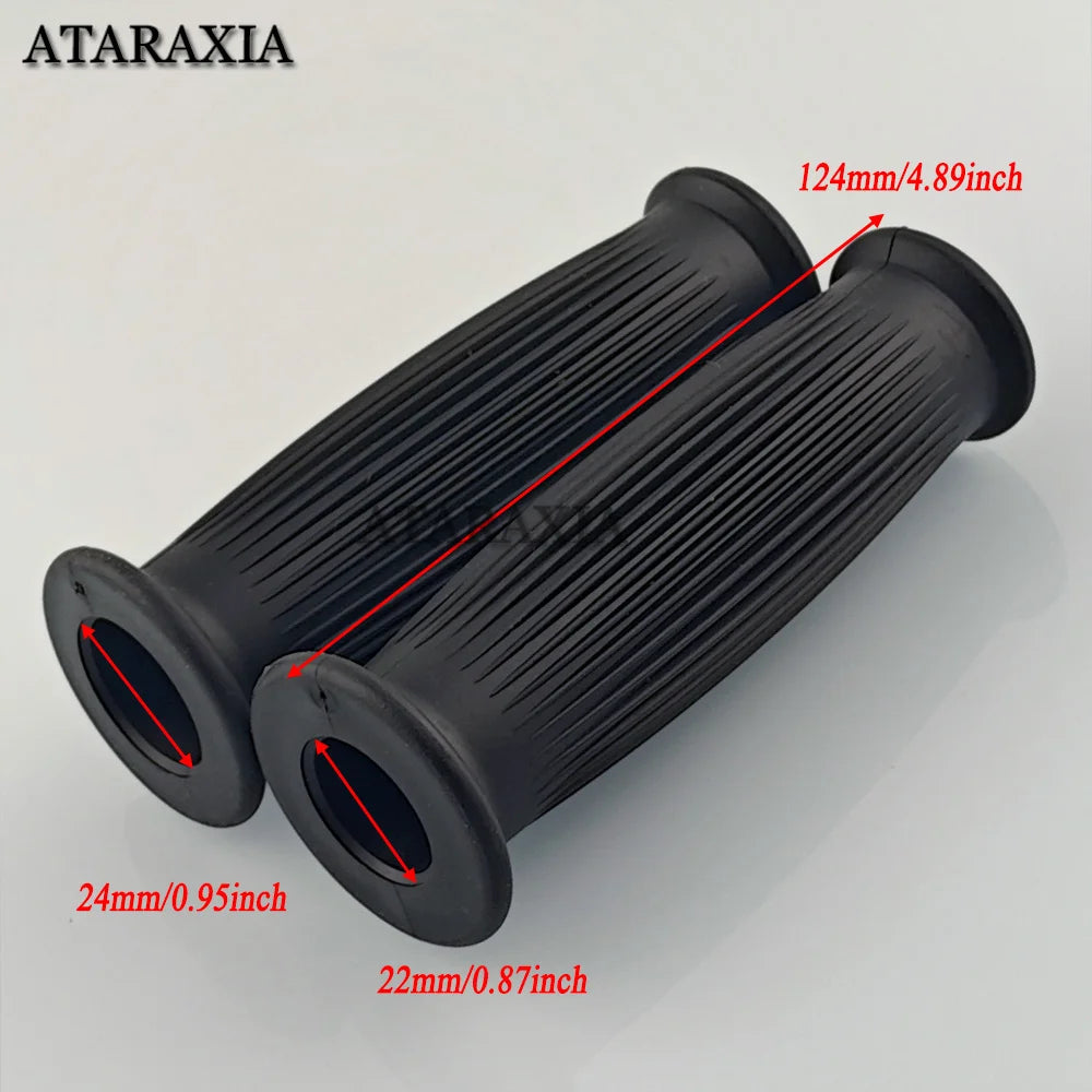 Universal 7/8" 22mm 24mm Retro Motorcycle Hand Grips Non-slip Rubber Handlebar Grips for Moto Scooter Motocross Motorbike Grips