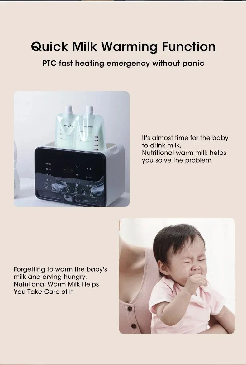 Baby Bottle Warmer for Newborn with Accurate Temperature Control Timer Fast Multifunctional for Baby Milk Food Accessories