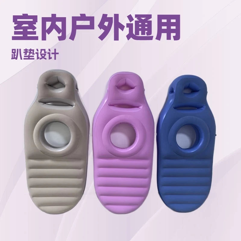Inflatable Pregnancy Pillow with Abdominal and Head Holes -