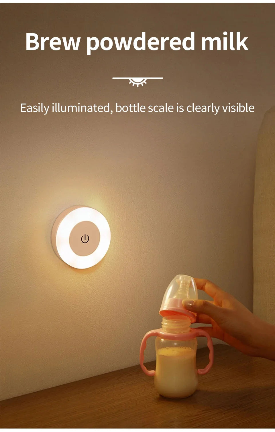 LED Night Light USB Rechargeable Night Lamp 3 Color Dimmable Wall Lamp Wireless Bedroom Kitchen Cabinet Wardrobe Staircase Lamp