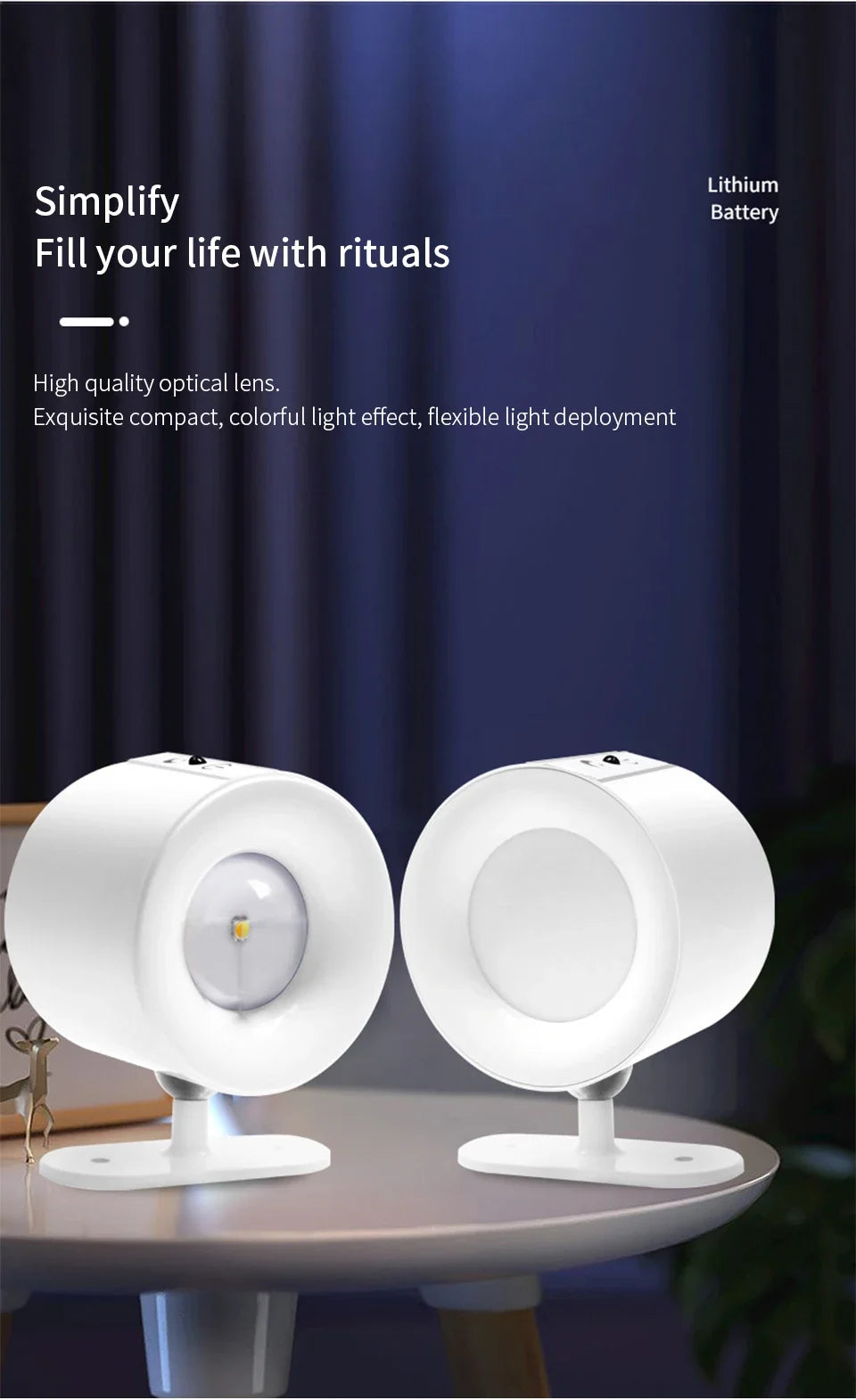 LED Wall Sconces Light Touch Control  Wall Lamp 360 Rotatable