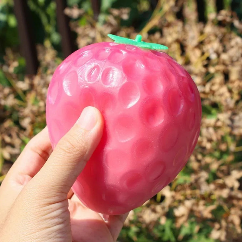 Color Changing Squishy Strawberry  Stress Relief Fidget Toy for Kids    Sensory Play