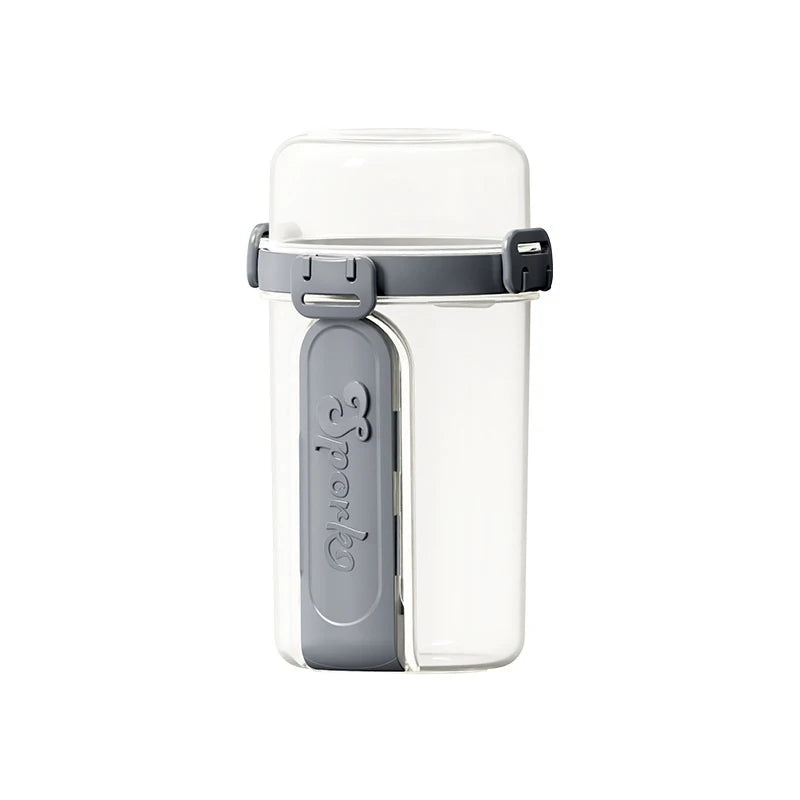 ❤Salad Cup Portable Light Meal Cup, Vegetable Snack Fresh-Keeping Double-Layer Cup With Fork And Spoon Yogurt Cup
