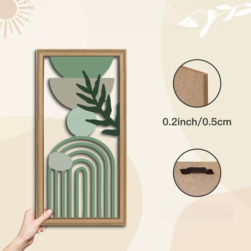 3pcs 40cmX20cmBoho style Hollow Wood Retro Rustic Leaf Pattern Wall Hanging Art Living Room Bedroom Wall Hanging Home Decoration