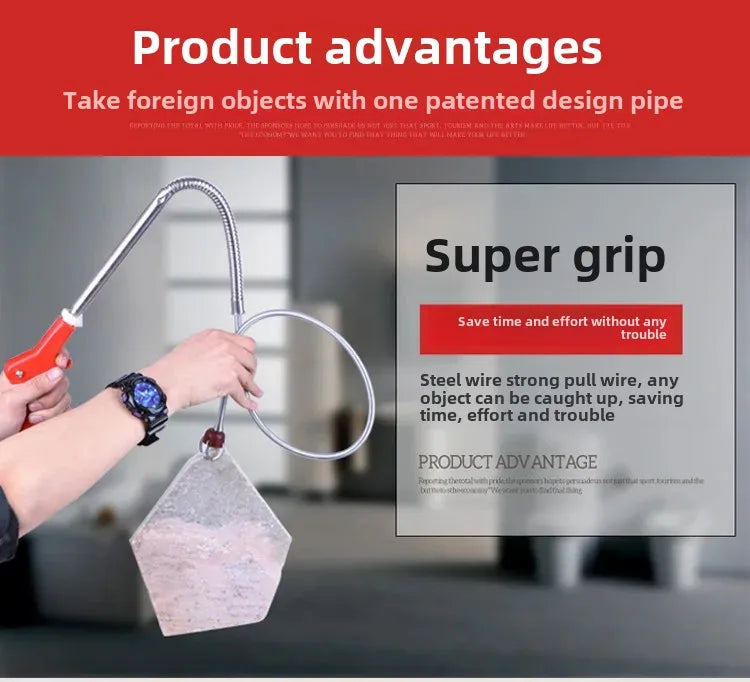 Toilet Unclogger Tool Pipeline  Drain Unblocking Kit One-Stop Plumbing Cleaning Solution Floor Drains  Sewers Efficient Durable