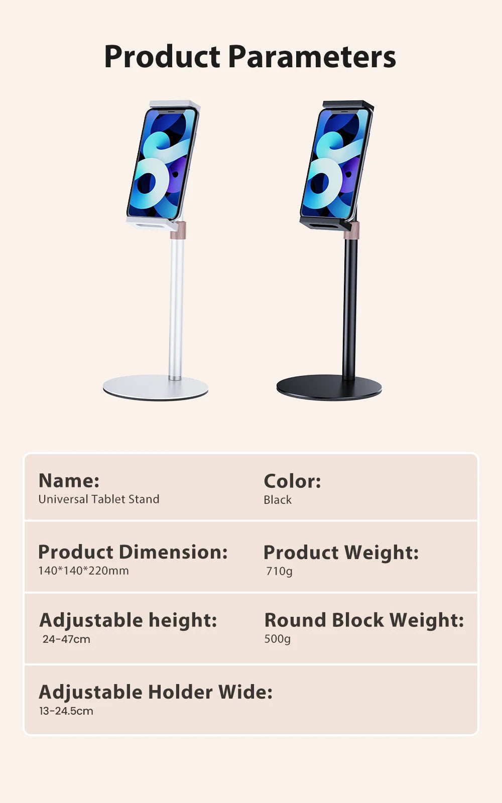 Cdisplay Portable Monitor Stand Adjustable Height Desktop Stand For Phone IPad Tablet Holder  Laptop computer Stand Accessories