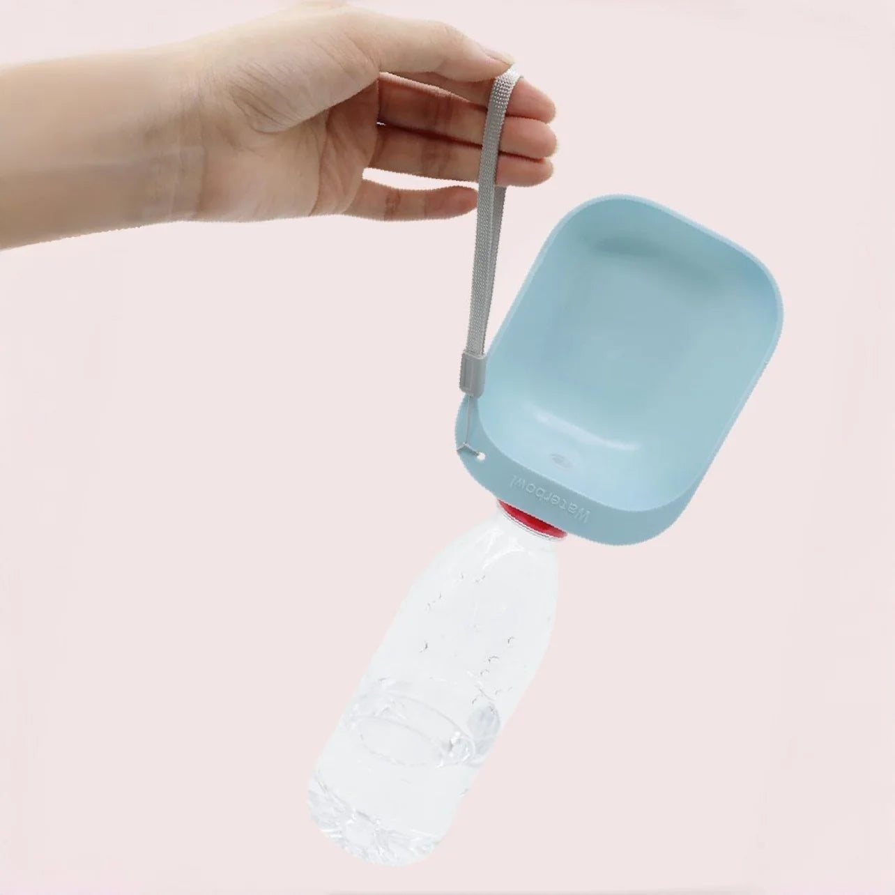 Portable Dog Water Bottle with Attached Bowl:Travel Waterer for On-the-Go Hydration During Walks & Outdoor Adventures