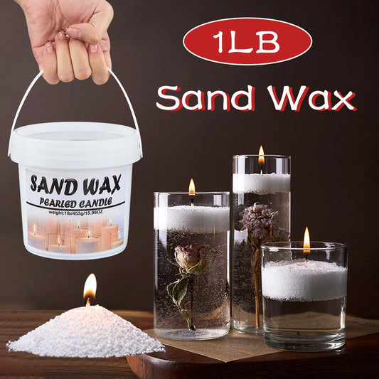 1LB Sand Wax Pearl Candle DIY Handmade Scented Candle Tools Ice Flower Wax Snowflake Wax  Sand Painting Accessories Wholesale