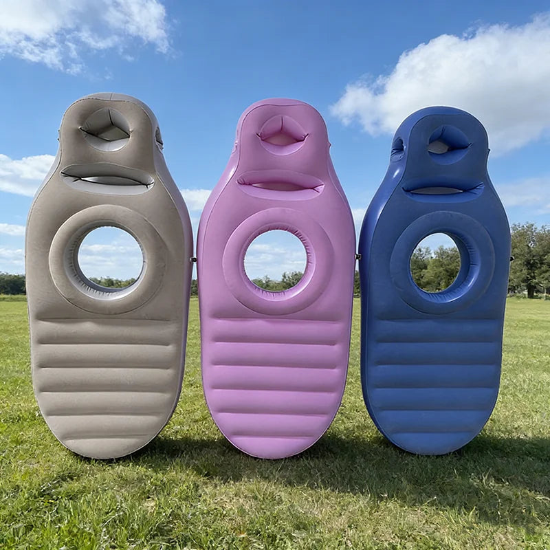 Inflatable Pregnancy Pillow with Abdominal and Head Holes -
