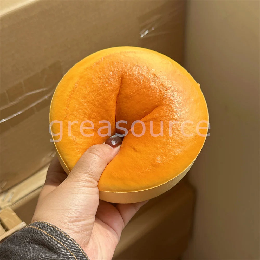 Finger Sticky 10x2.3inch Rectangular Cheese Sponge Fluff Cake Model Mousse Texture Soft Comfortably Thick Slow Bouncing Squishy