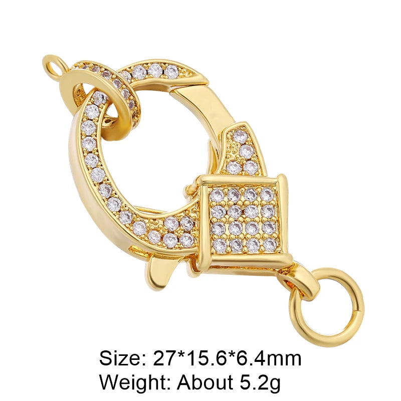 Juya 18K Real Gold Plated Lock Clasps Supplies