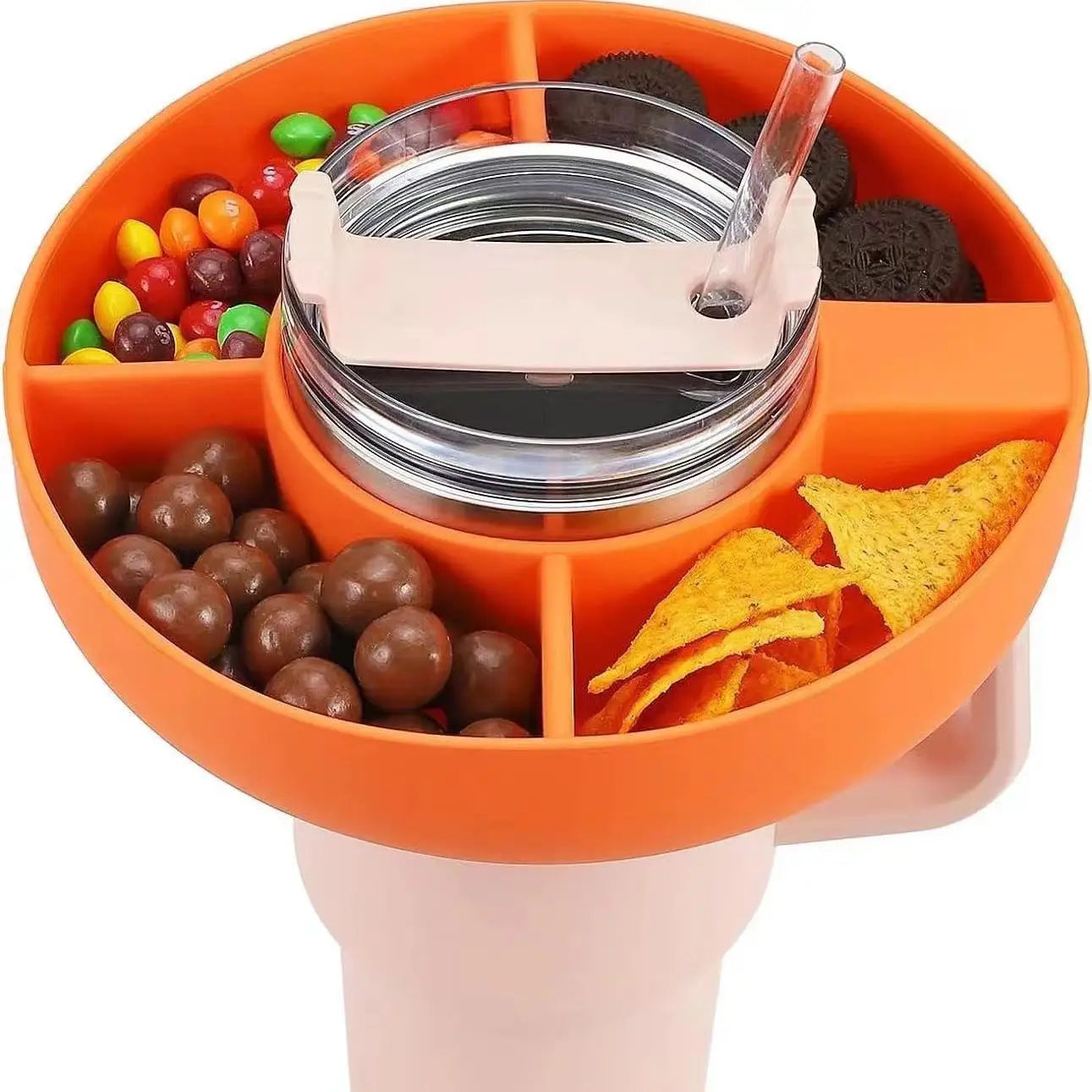 Snack Bowl for Stanley Cup Silicone Snack Tray Compatible with Stanley Cup Quencher 1.0/2.0 40oz Tumbler with Handle