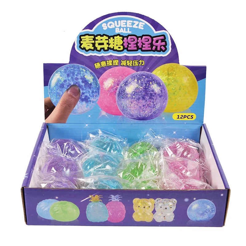 2024 Squishy Funny Maltose Syrup Stress Balls Gold Flour Buns Dumplings Pinched Squeezed Fingertip Toys Antistress Kids Toy Gift