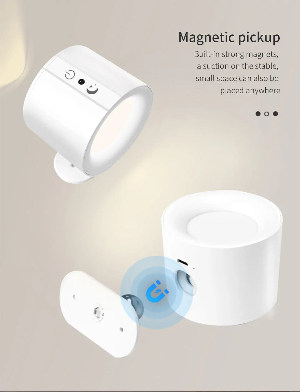 LED Wall Sconces Light Touch Control  Wall Lamp 360 Rotatable
