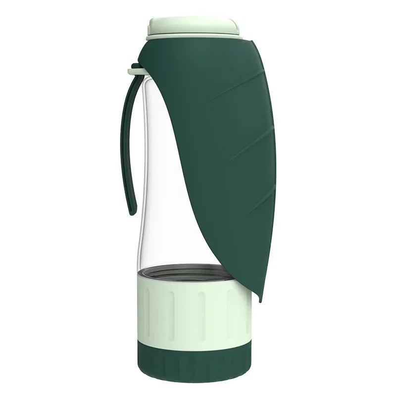 Dog Water Bottle Portable Dog Cat Puppy Pet Water Dispenser Feeder with Drinking Cup and Food Container Leak Proof for Outdoor