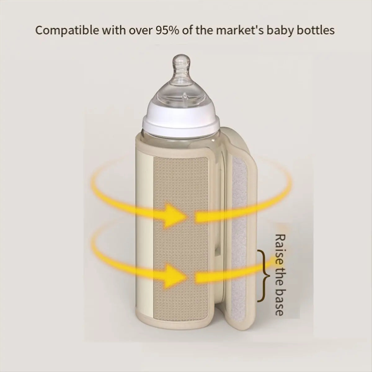 Punctual- Portable Baby Bottle Warmer Wireless Milk Heater with Constant Temperature Control USB Insulated Milk Cover for Travel