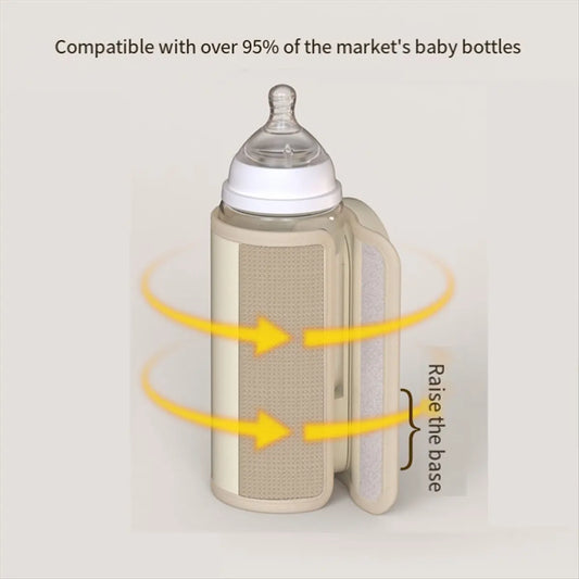 Punctual- Portable Baby Bottle Warmer Wireless Milk Heater with Constant Temperature Control USB Insulated Milk Cover for Travel