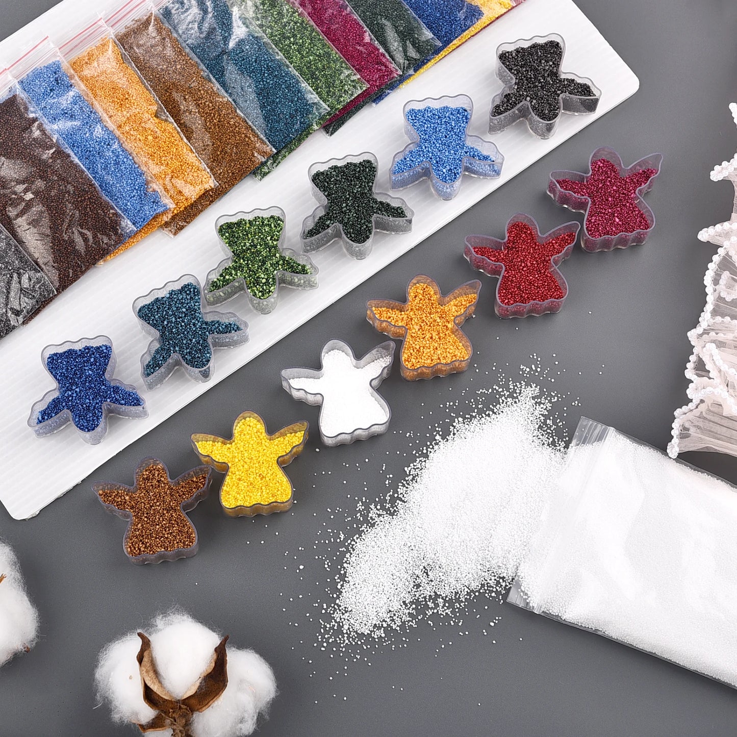 10/50g Sand Wax Natural Wax For Candle Colorful Sand Wax Candle DIY Decor Sand Painting Candle Making Dye Snowflake Wax Supplies