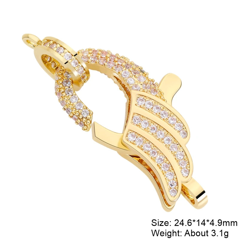Juya 18K Real Gold Plated Lock Clasps Supplies