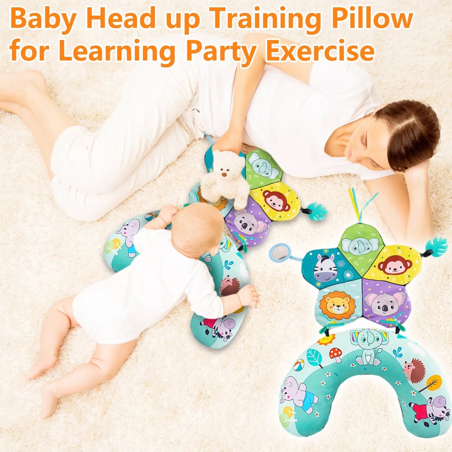 Baby Tummy Pillow - Newborn Head Support & Training,