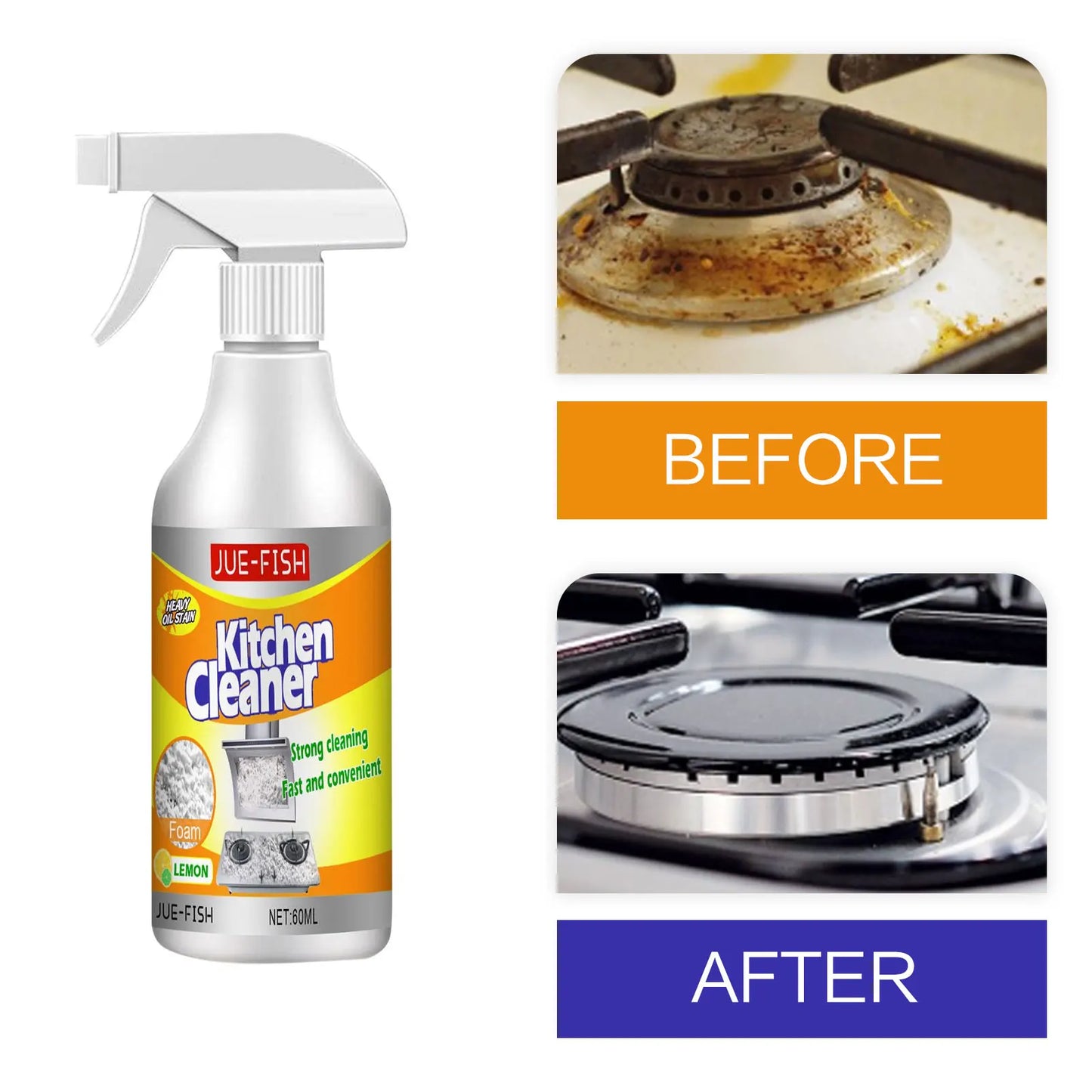Oil Cleaner Bubble Spray Remover Grease Foam Multipurpose Dirt Oil Cleaning Kitchen Grills Foam Washing Kitchenware Degreaser