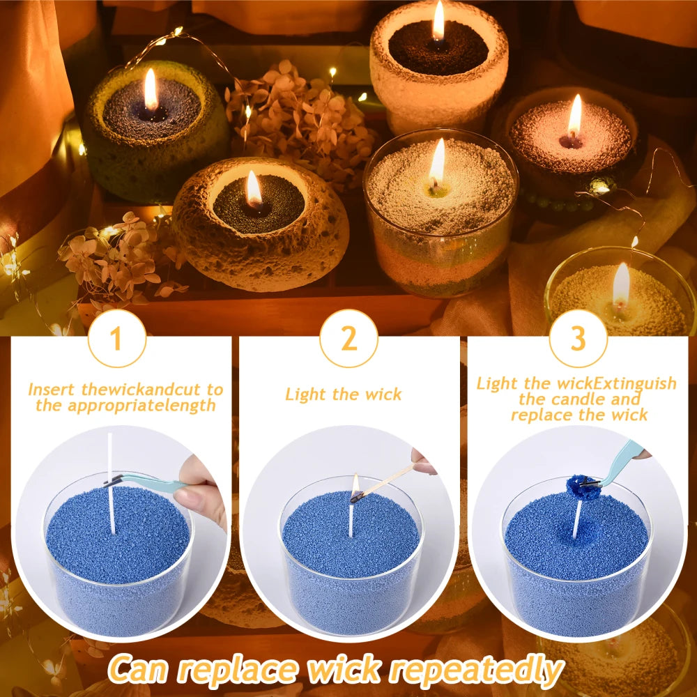 500/1000g Combustible Sand Wax Particles Natural Colorful Wax For DIY Candle Making DIY Decor Sand Painting Candle Dye Supplies