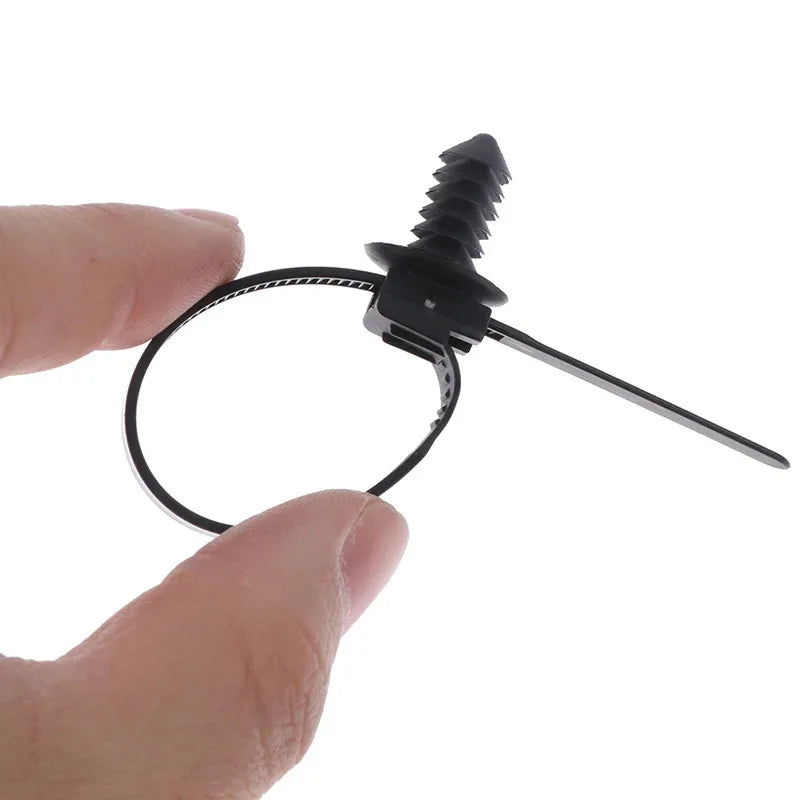 10pcs Wire Harness Fastener Clamp Clips Cable Ties Management Organizers For Car Corrugated Pipe Car-styling