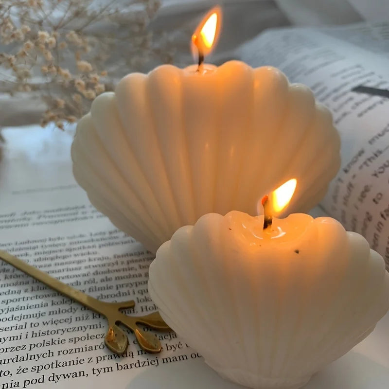 1pc 3D Shell Silicone Scented Candle Mold for DIY Aromatherapy Wax and Clay Crafts