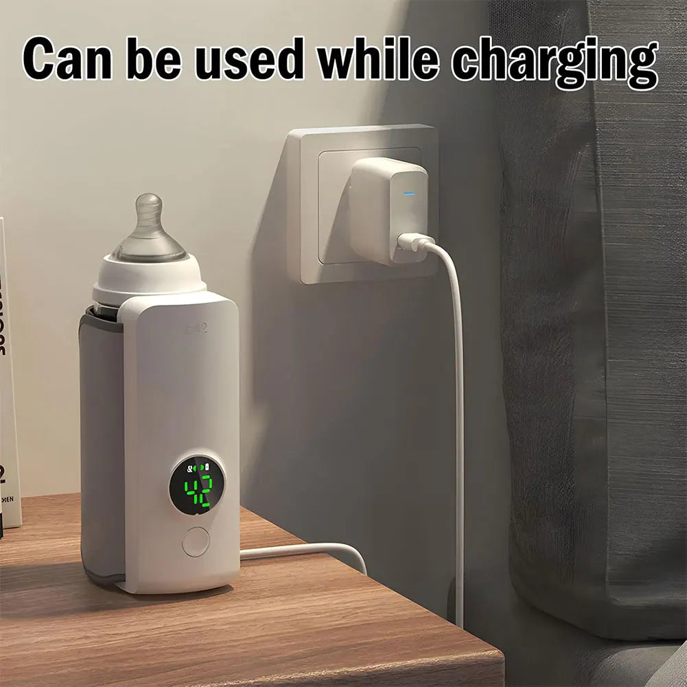 6000mAh USB Portable Rechargeable Milk Warmer for Baby Outdoor Constant Temperature Bottle Insulation Cover and Milk Heating