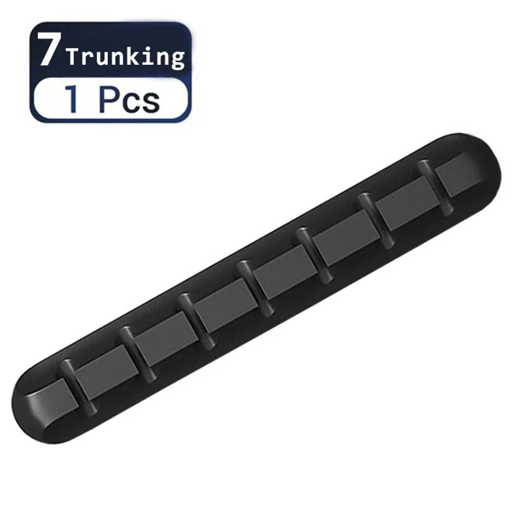 Cable fixing clips 3-Pack Cable management cable organiser clips Silicone self-adhesive Suitable for desktop USB charging cables