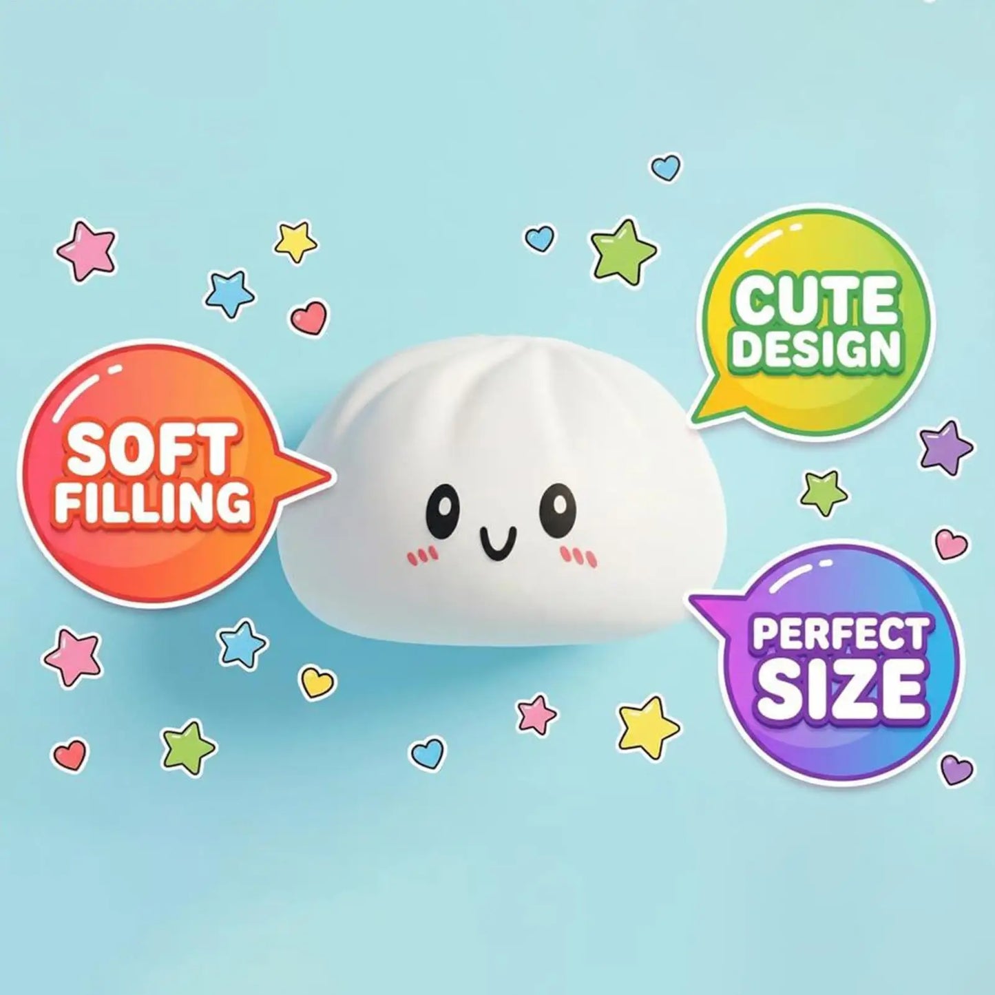 Dumpling Shape Sensory Squeeze Toys Calming Rebound Simulation Food Squishyes For Childrens Students Adults Classroom Home Dorm