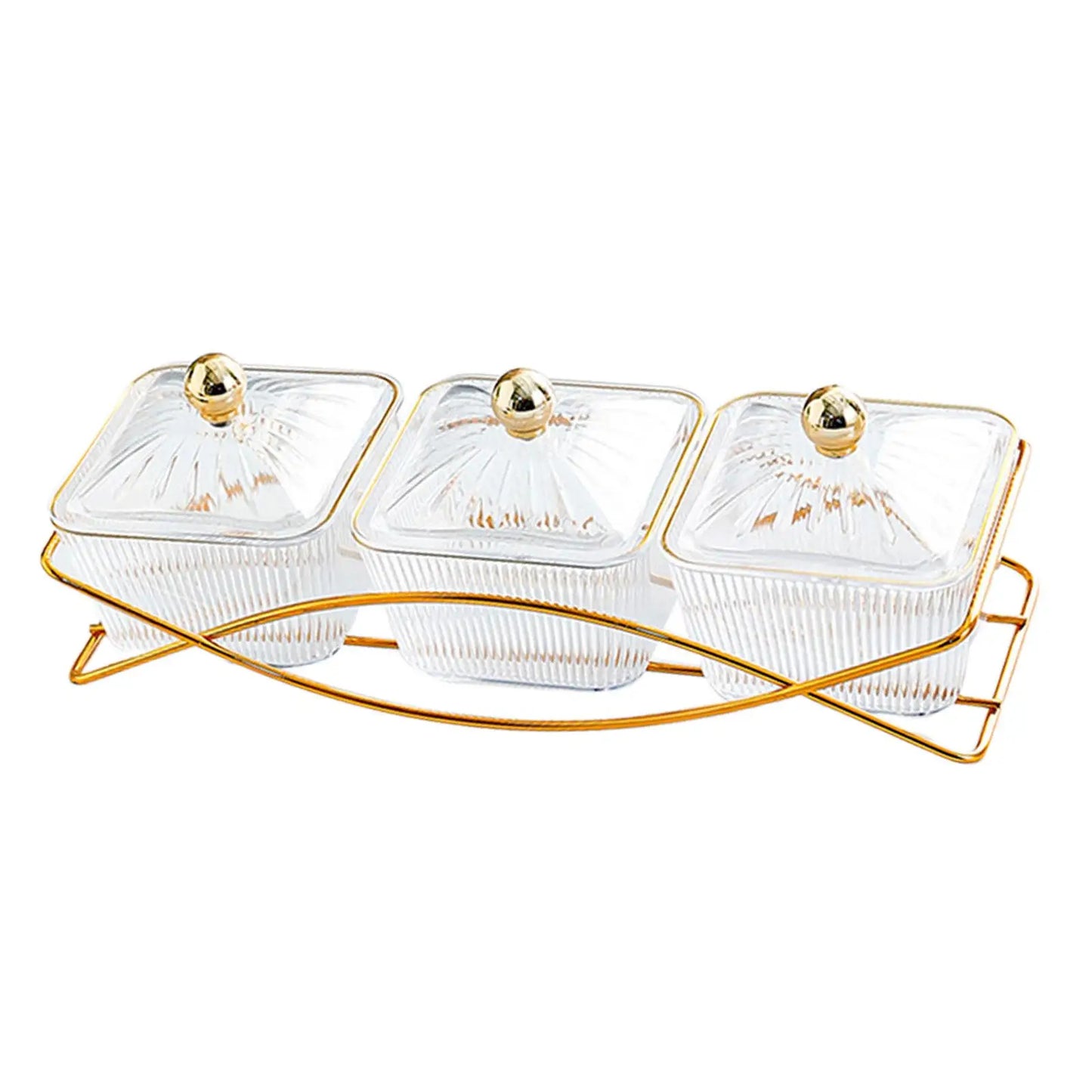 3 Snack Serving Bowls with Lid and Handle Nordic Fruit Snacks Serving Platter for Sweet Cookies Appetizer Wedding Nuts Home