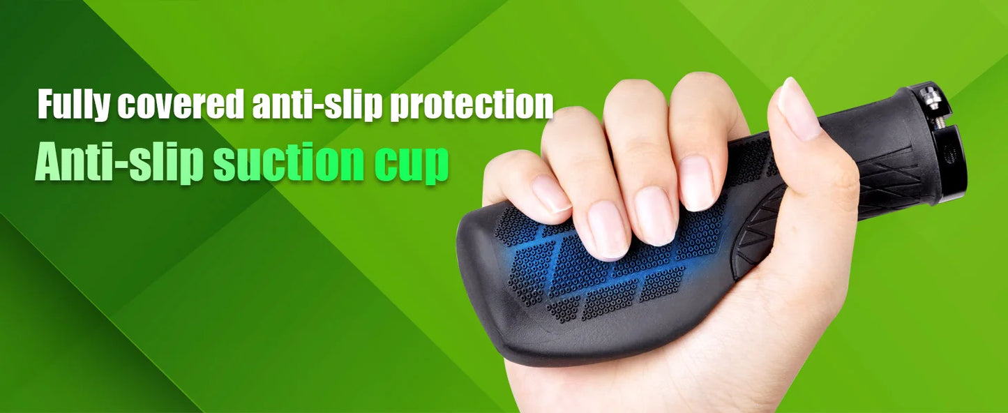 RBRL MTB Bike Grips Anti-slip Bicycle Handle Grip Comfortable Shock-Absorbing Ergonomic Soft Rubber Handlebar Grip for E Scooter