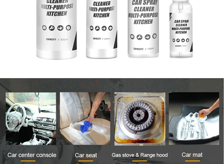 Auto Multi-Purpose Foam Cleaner Rust Remover Cleaning Car House Seat Car Interior Accessories Home Kitchen Cleaning Foam Spray