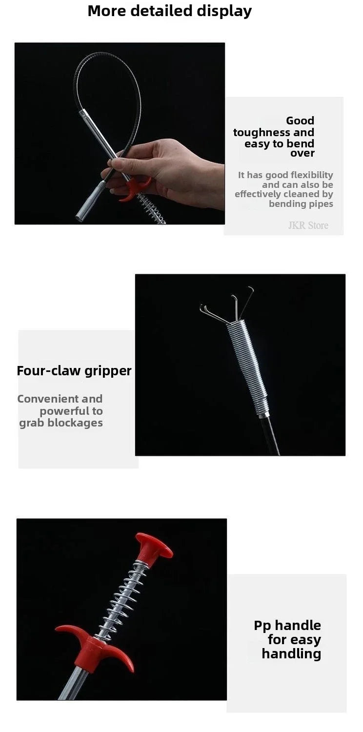 Opens Clogging of Sewage Pipe Cleaning Tool Drain Unclogger Professional Pipe Plunger Drain Clog Remover Clogged Toilet Cleaner