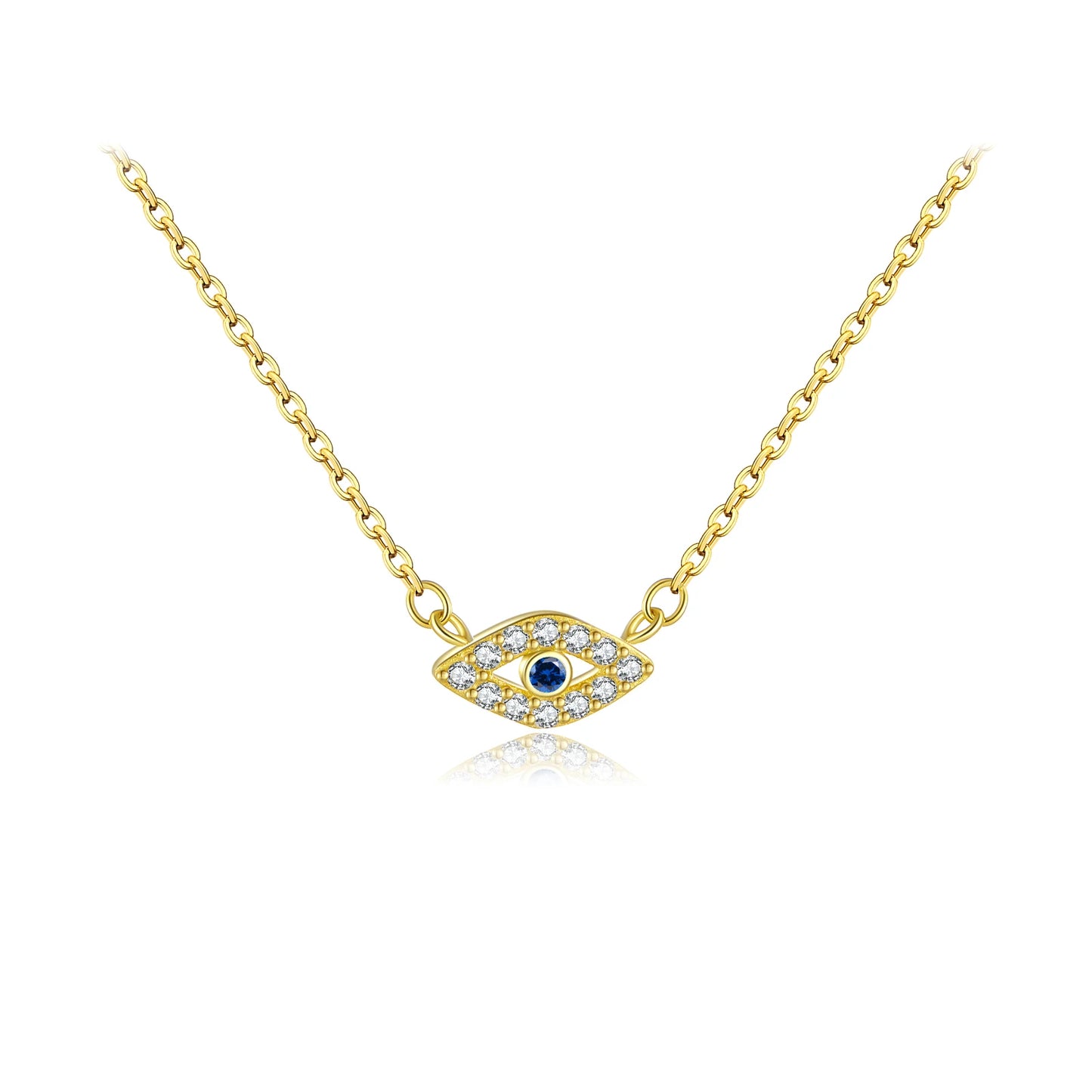 ANDYWEN Winter 925 Sterling Silver Gold Locky Eye Blue