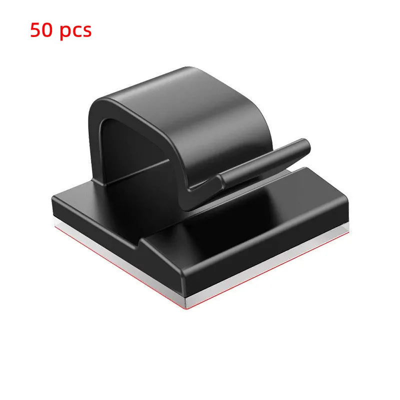 20/15/50 pcs Cable Clips Self Adhesive Cord Management Black Wire Holder Organizer Clamp Self-adhesive Car Wire Clip Accessories