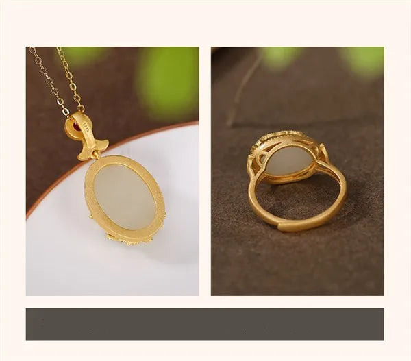 Gold Plated Cloisonne Jewelry Set