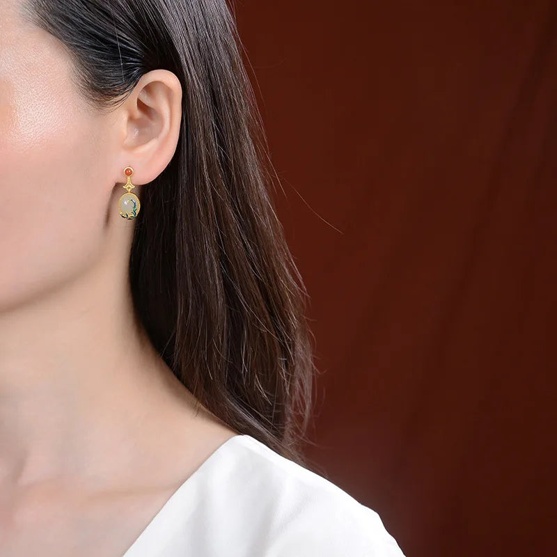 Gold Plated Cloisonne Jewelry Set
