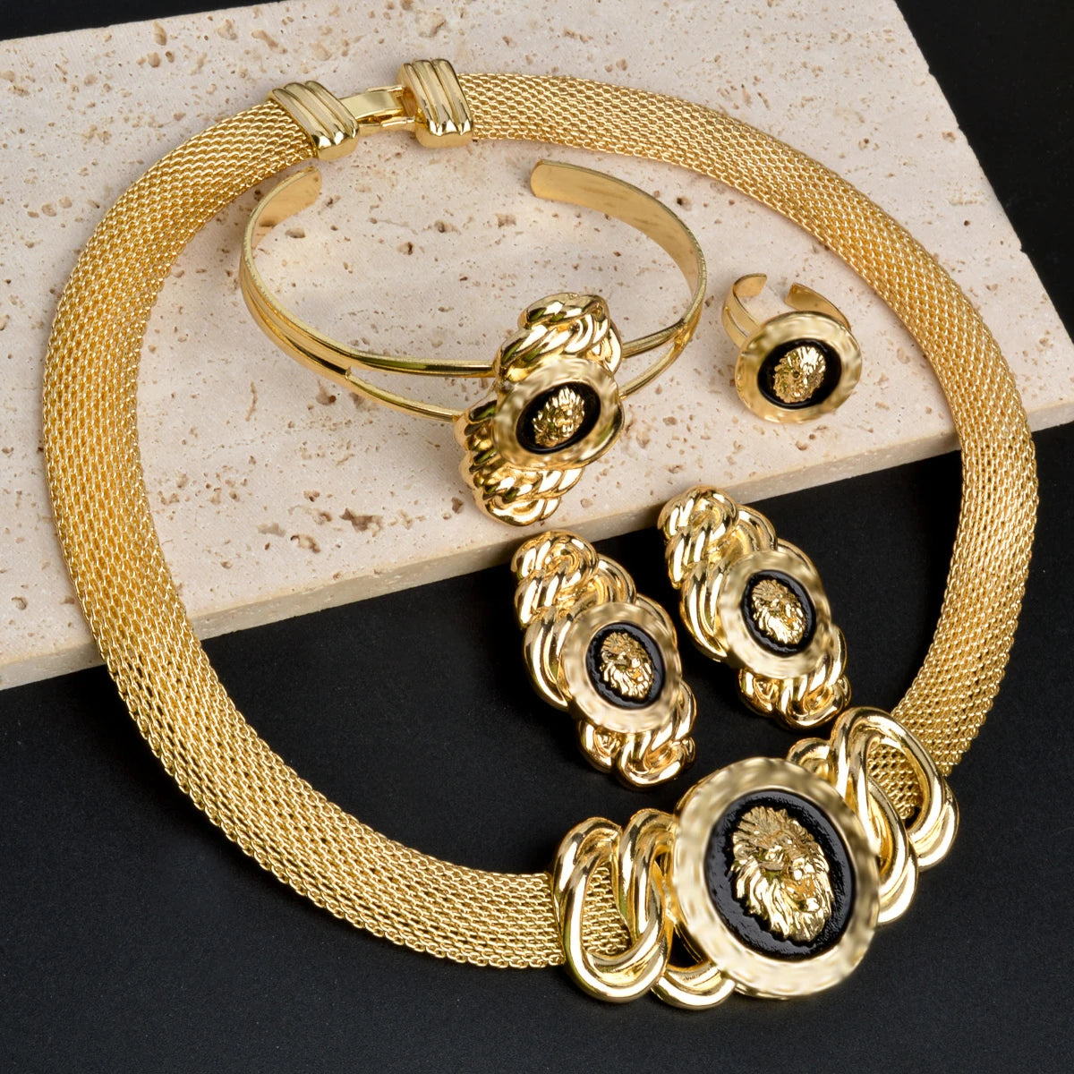 Luxury Dubai Jewelry Set for Women 18K gold